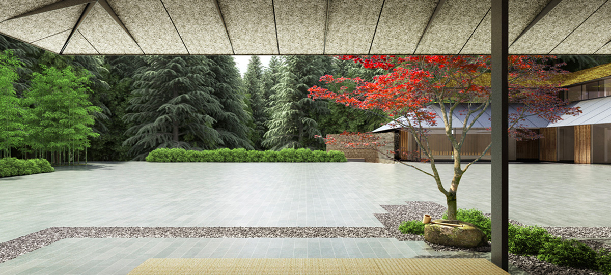 Kengo Kuma and Associates layers Portland Japanese garden with roofs and landscapes in The US