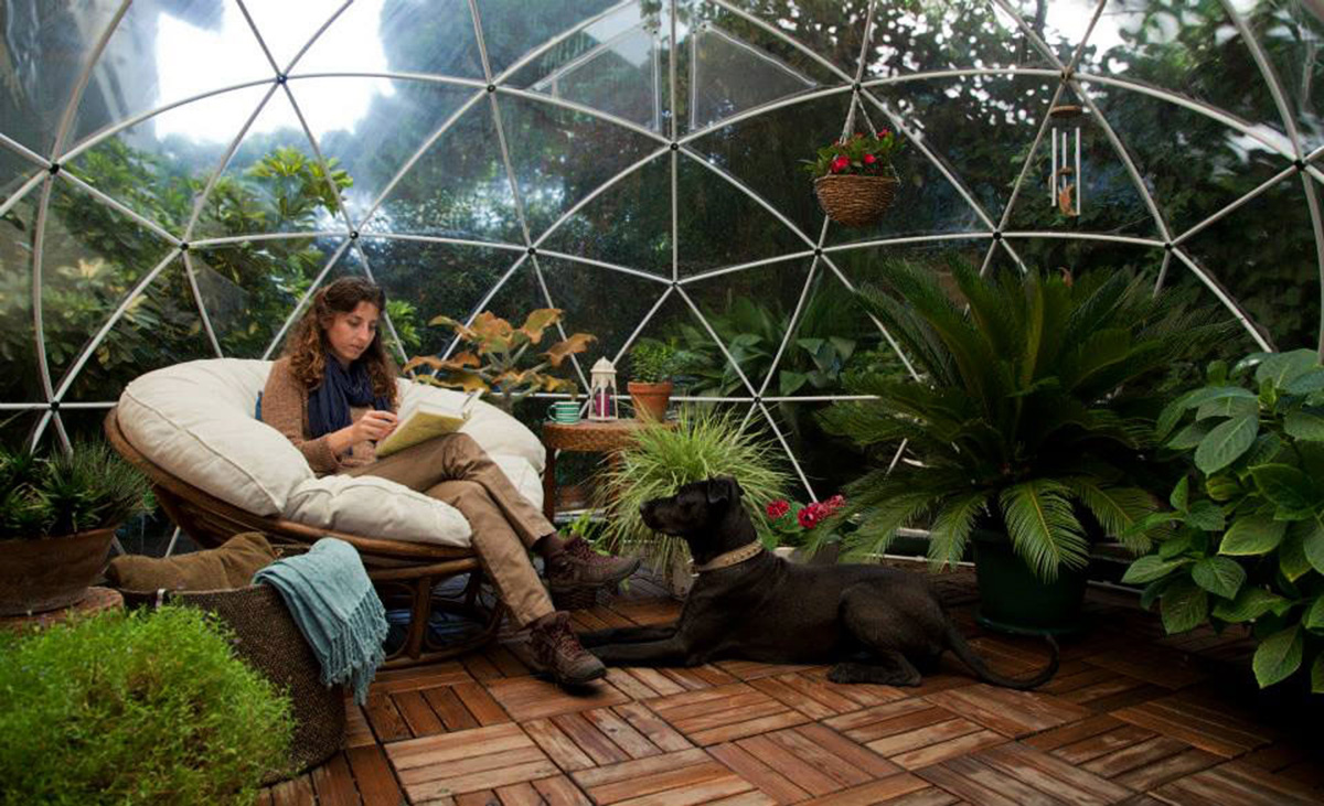 Garden Igloo is a new outdoor installation that moves you out of the city