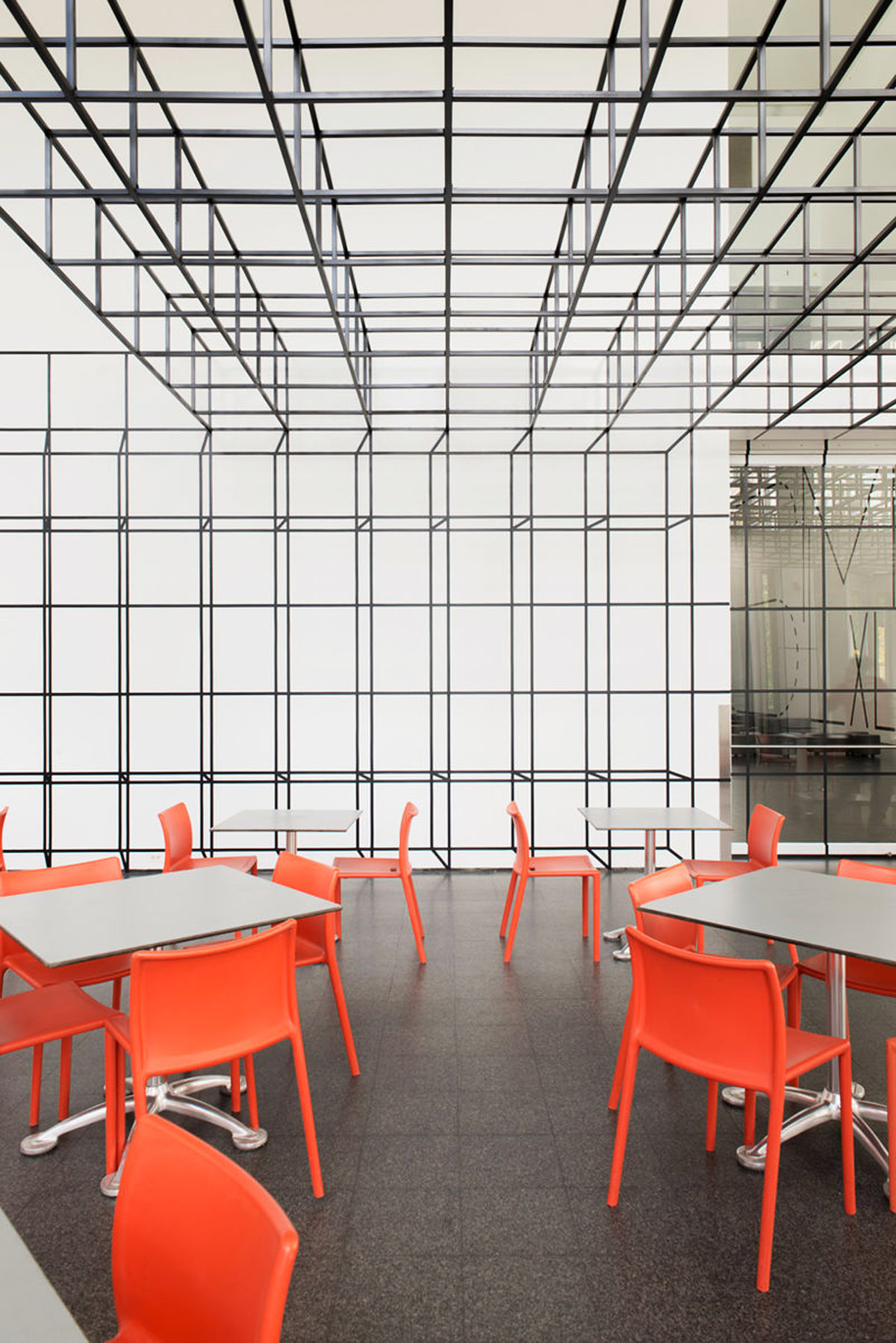 ’’Grid is a Grid is a Grid is Grid is a Grid’’ is an installation for the cafe space designed by JM