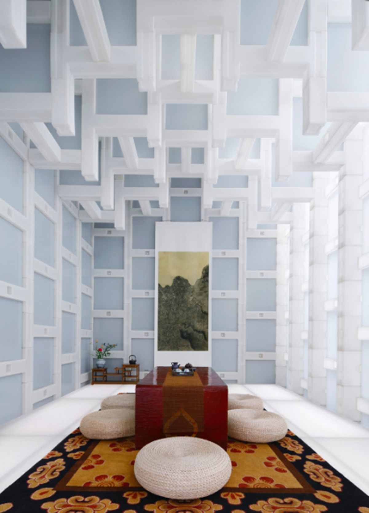 Kengo Kuma&rsquo;s Beijing Tea House looks like an &rsquo;&rsquo;ice-sculptured frame&rsquo;&rsquo; in traditional context