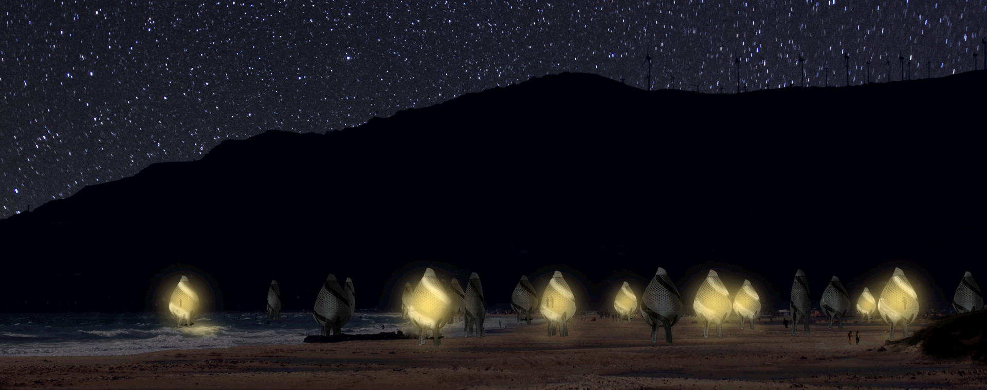 Eduardo Camarena&María Urigoitia designed ’’Surftopia’’:A temporary colonization units