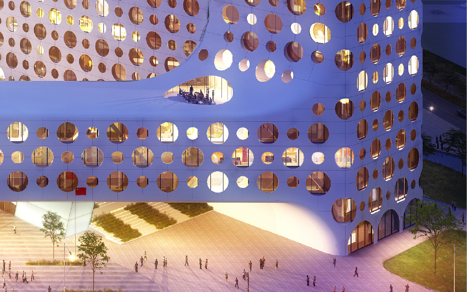 JDS&rsquo;s QIingdao Open Hand creates a huge urban space in China