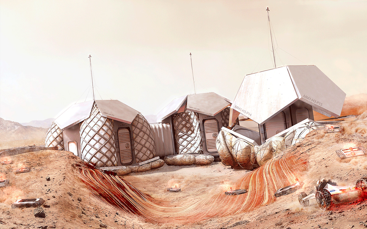 Foster+Partners proposes a modular habitat in Mars for 3D Printed Habitat Challenge