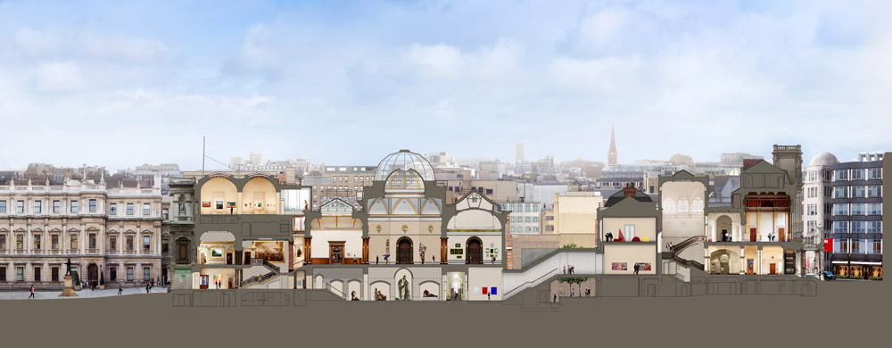 David Chipperfield revealed the redevelopment plans for the Royal Academy of Arts