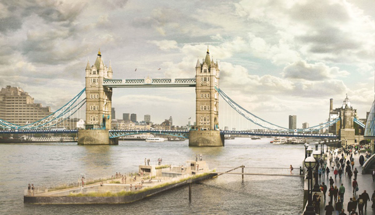 The Thames swimming pool has broken a record on Kickstarter wits its £131.000 cowdfunding