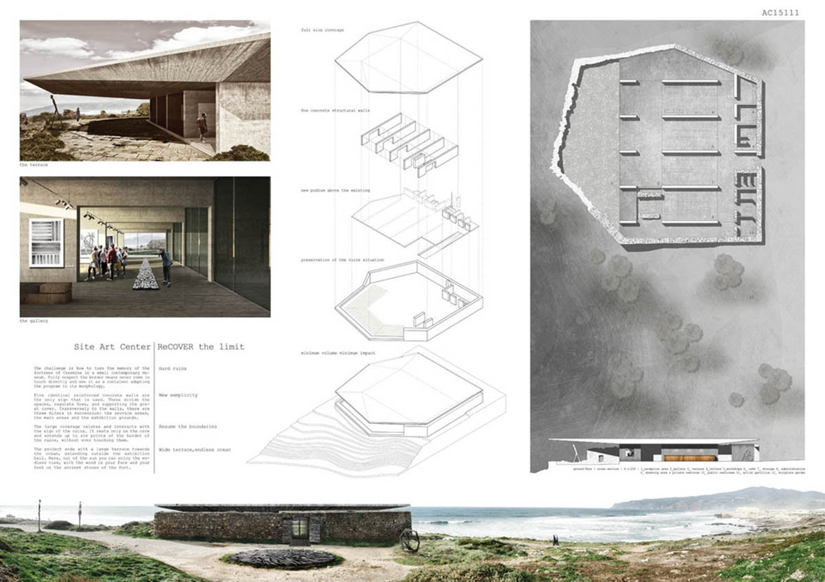 Site Art Center Fortress of Cresmina, Portugal Competition Winners Announced