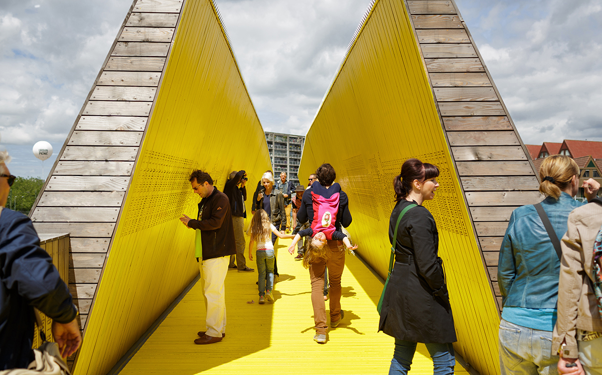 The Luchtsingel,  world’s first crowd funded public infrastructure,  completed