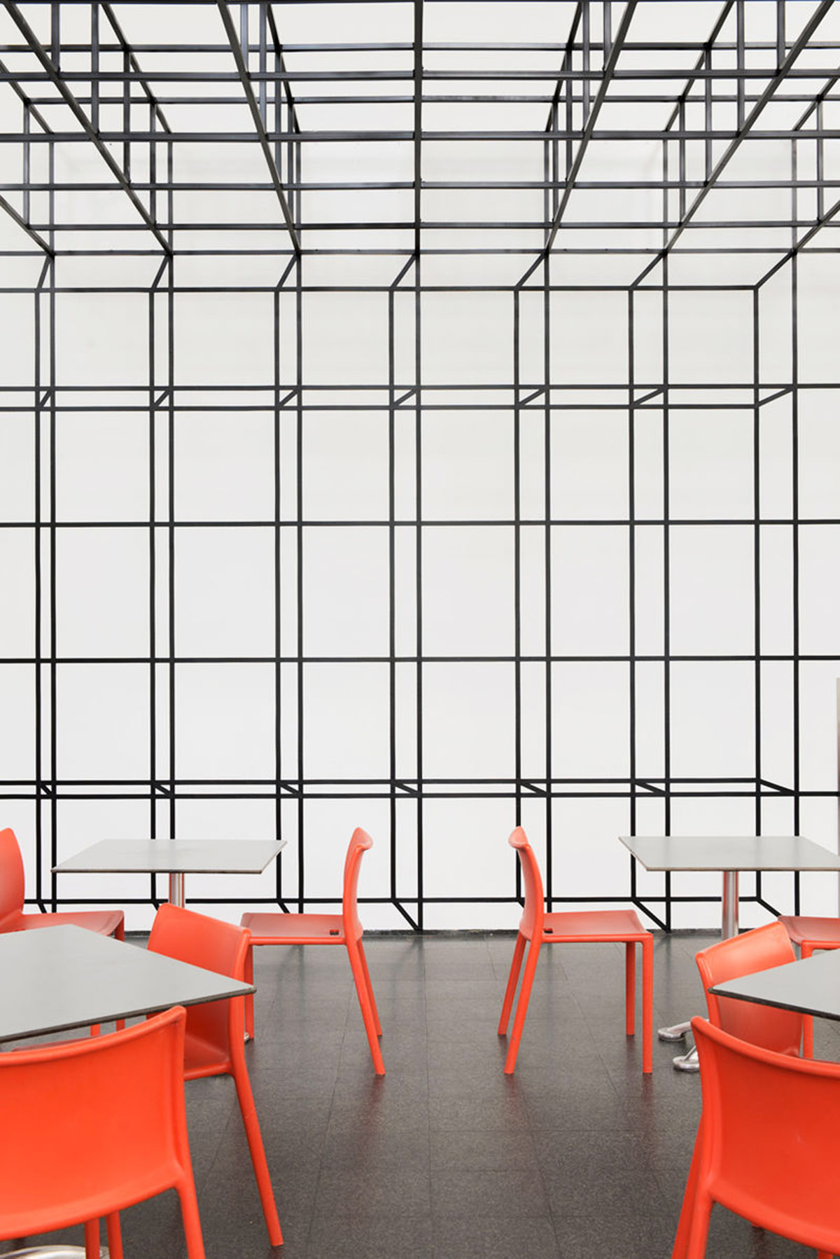 ’’Grid is a Grid is a Grid is Grid is a Grid’’ is an installation for the cafe space designed by JM