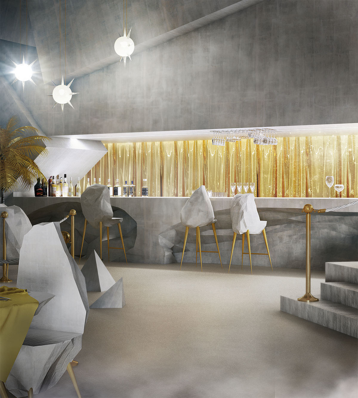 The designer Karina Wiciak creates a stone-age tale in the concept of restaurant called
