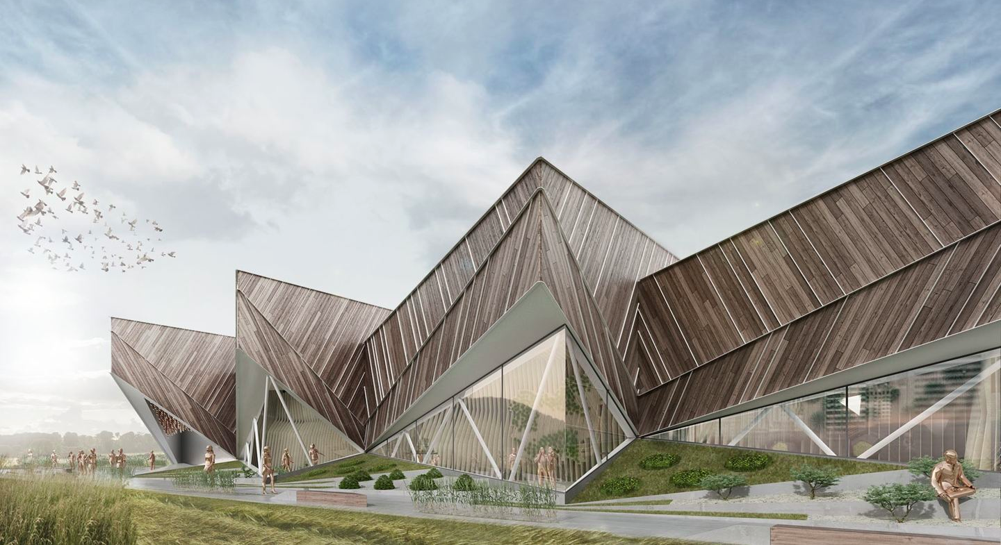 Slovenia Pavilion presents ’’cascading facade’’ with the integration of landscape at Expo Milano 2015