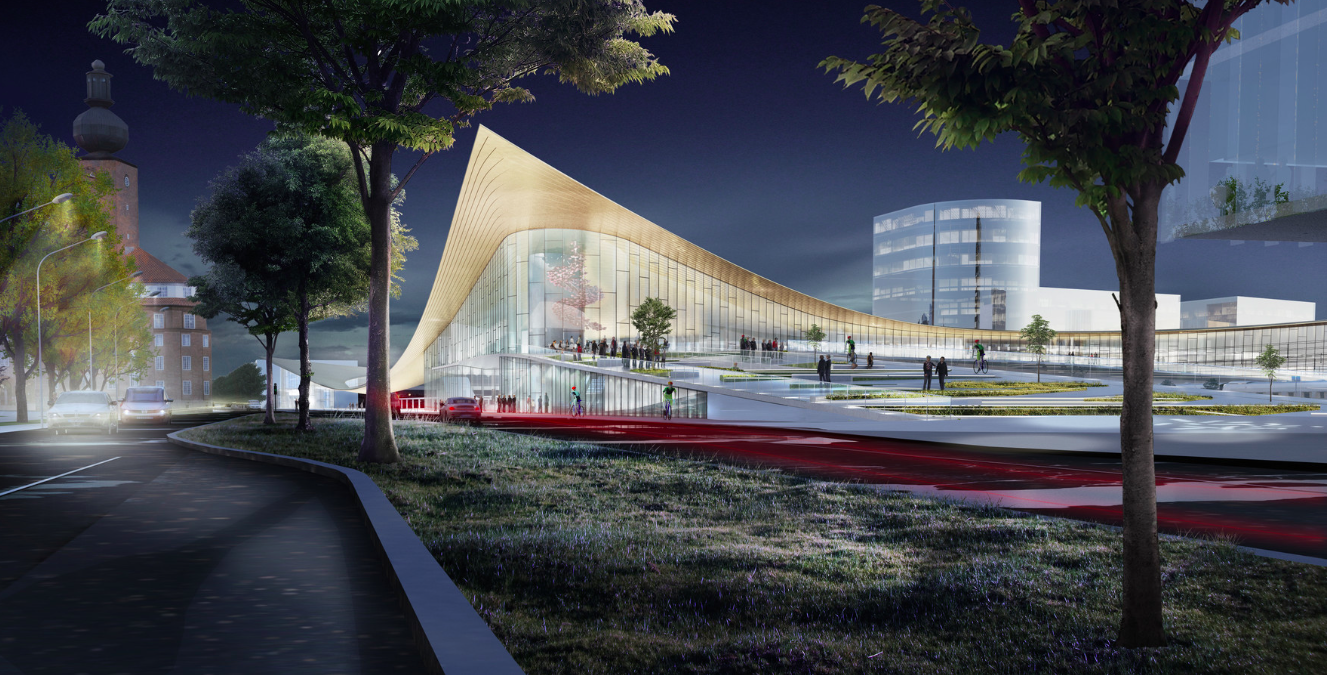 BIG, with Tyrens &Kragh & Berglund has unveiled the proposal for Vasteras Travel Center