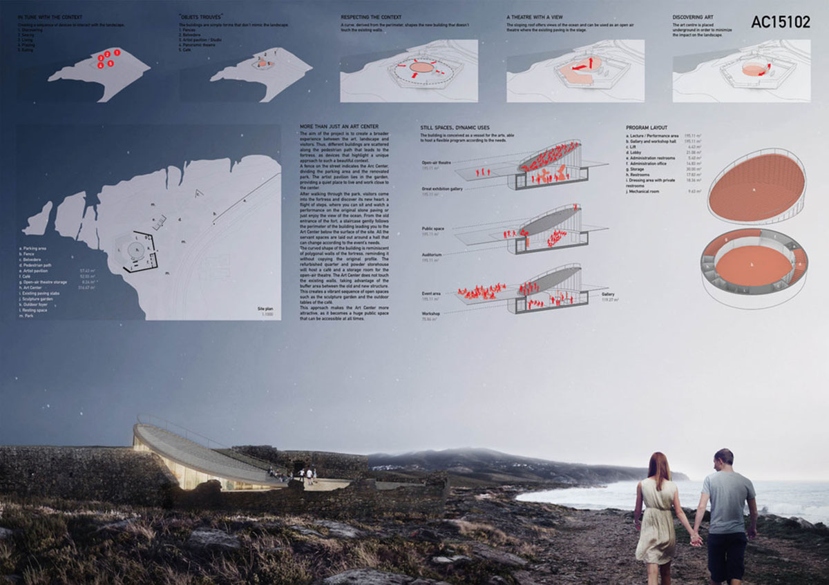 Site Art Center Fortress of Cresmina, Portugal Competition Winners Announced