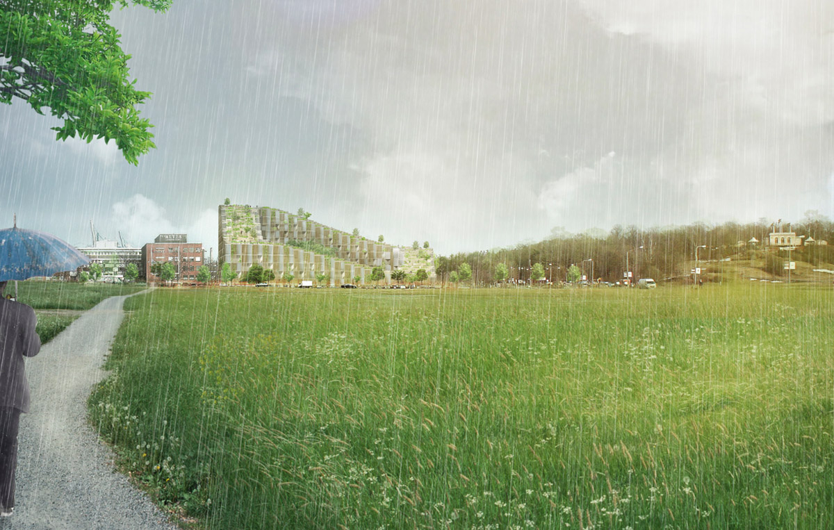 BIG revealed new 79 & Park Residences in Stockholm covering multiple open terraces
