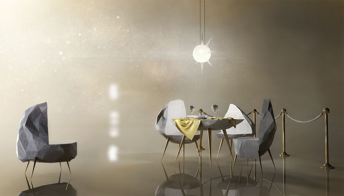 The designer Karina Wiciak creates a stone-age tale in the concept of restaurant called