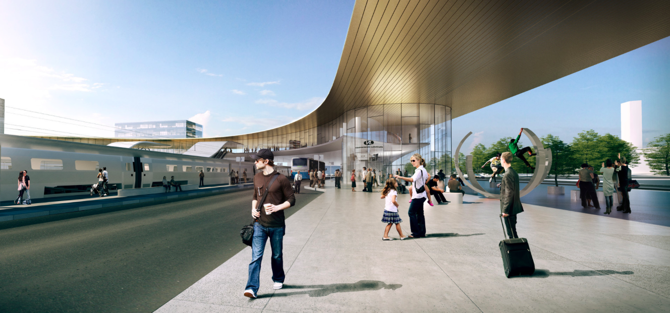 BIG, with Tyrens &Kragh & Berglund has unveiled the proposal for Vasteras Travel Center