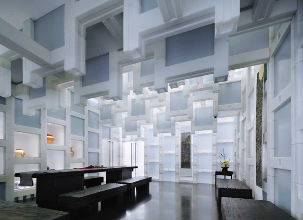 Kengo Kuma&rsquo;s Beijing Tea House looks like an &rsquo;&rsquo;ice-sculptured frame&rsquo;&rsquo; in traditional context