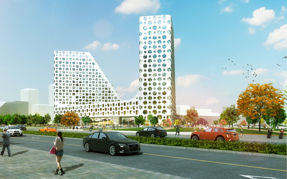 JDS&rsquo;s QIingdao Open Hand creates a huge urban space in China