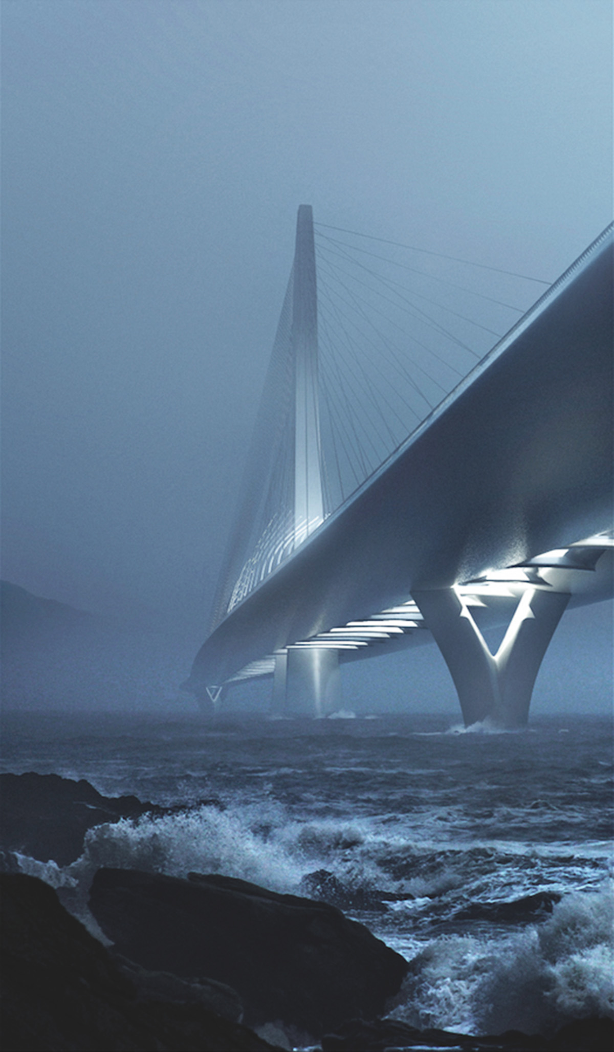 Zaha Hadid reveals new helical cable-stayed Danjiang Bridge in Taiwan