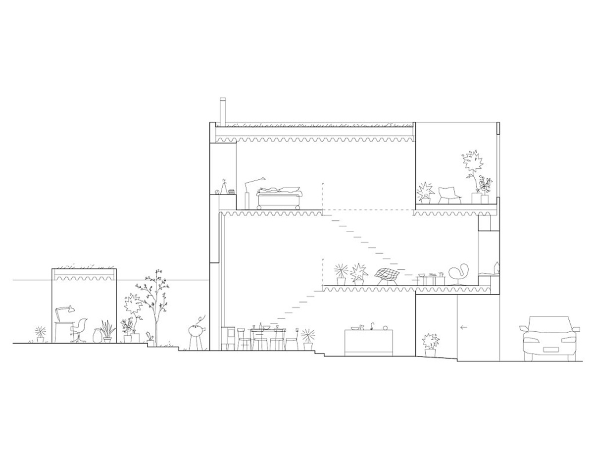 Townhouse is sandwiched between old buildings with a fresh look in Landskrona, Sweden