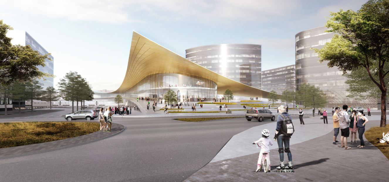 BIG, with Tyrens &Kragh & Berglund has unveiled the proposal for Vasteras Travel Center