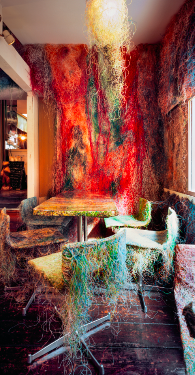 Kengo Kuma’s Yakitori bar made of recycled materials in Tokyo