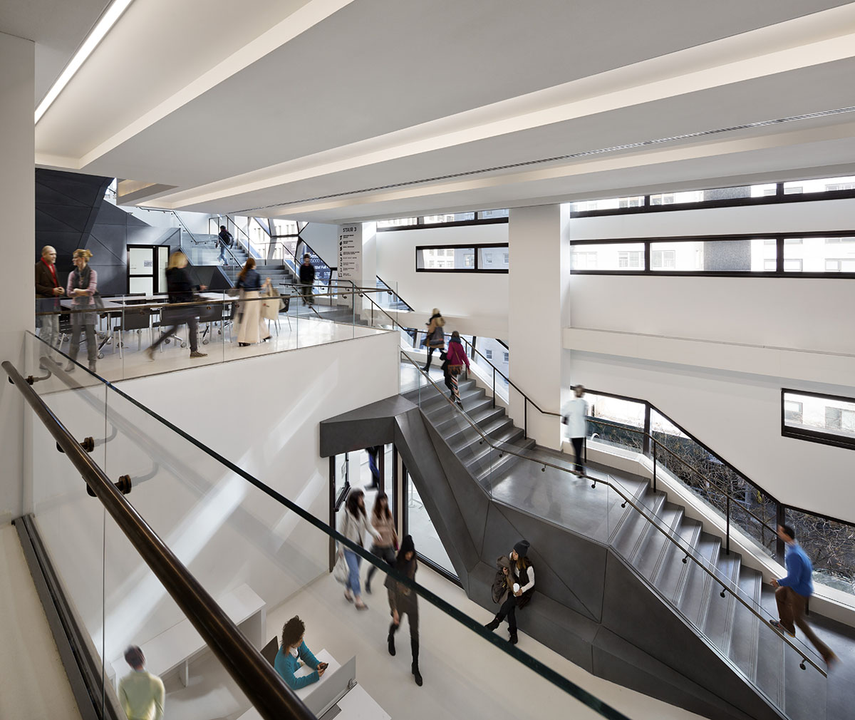 SOM&rsquo;s University Center in New York shows a very dramatic facade articulation with volumetric sizings