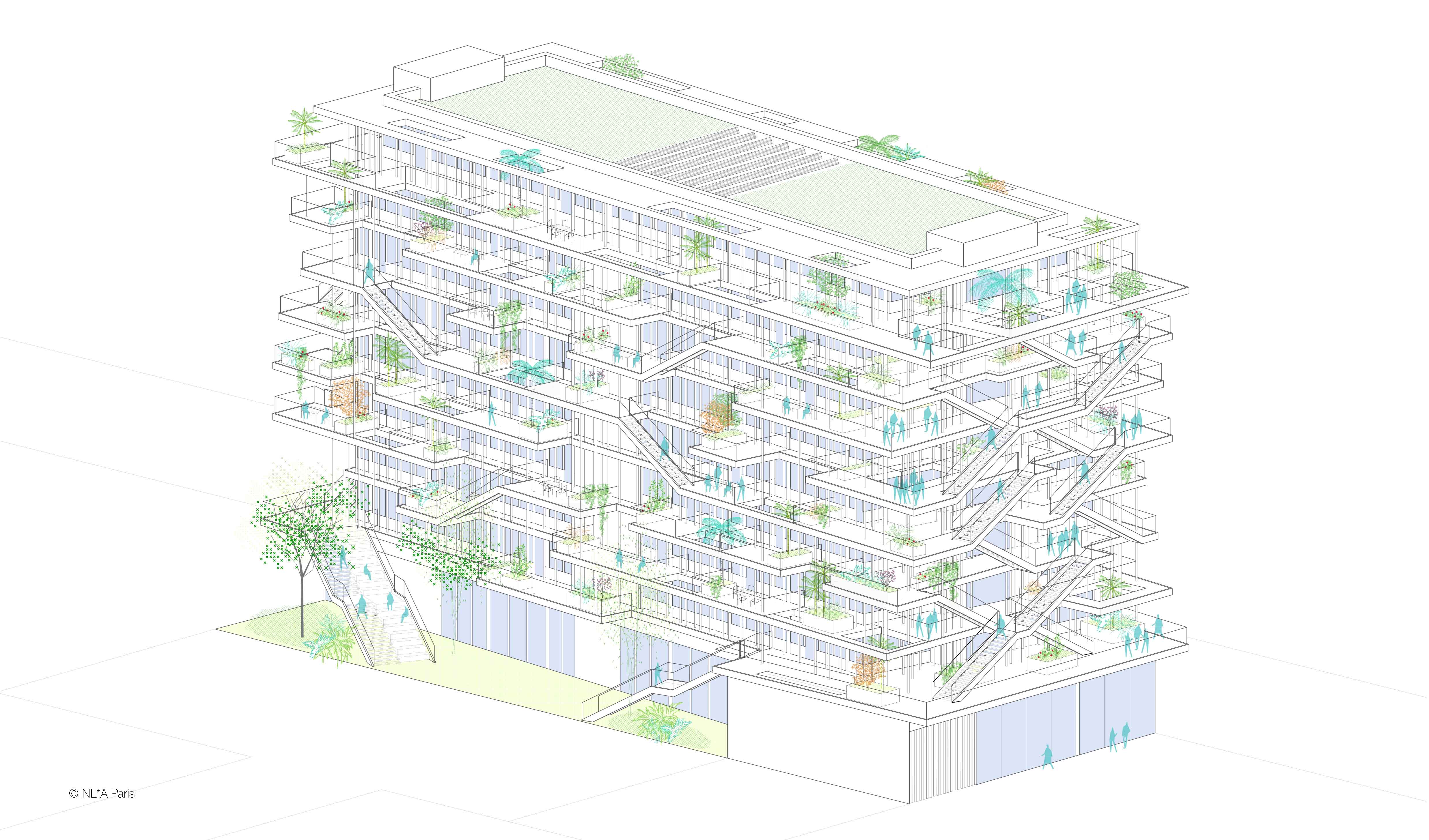 NL*A Paris has won the competition to build an office block in Nice