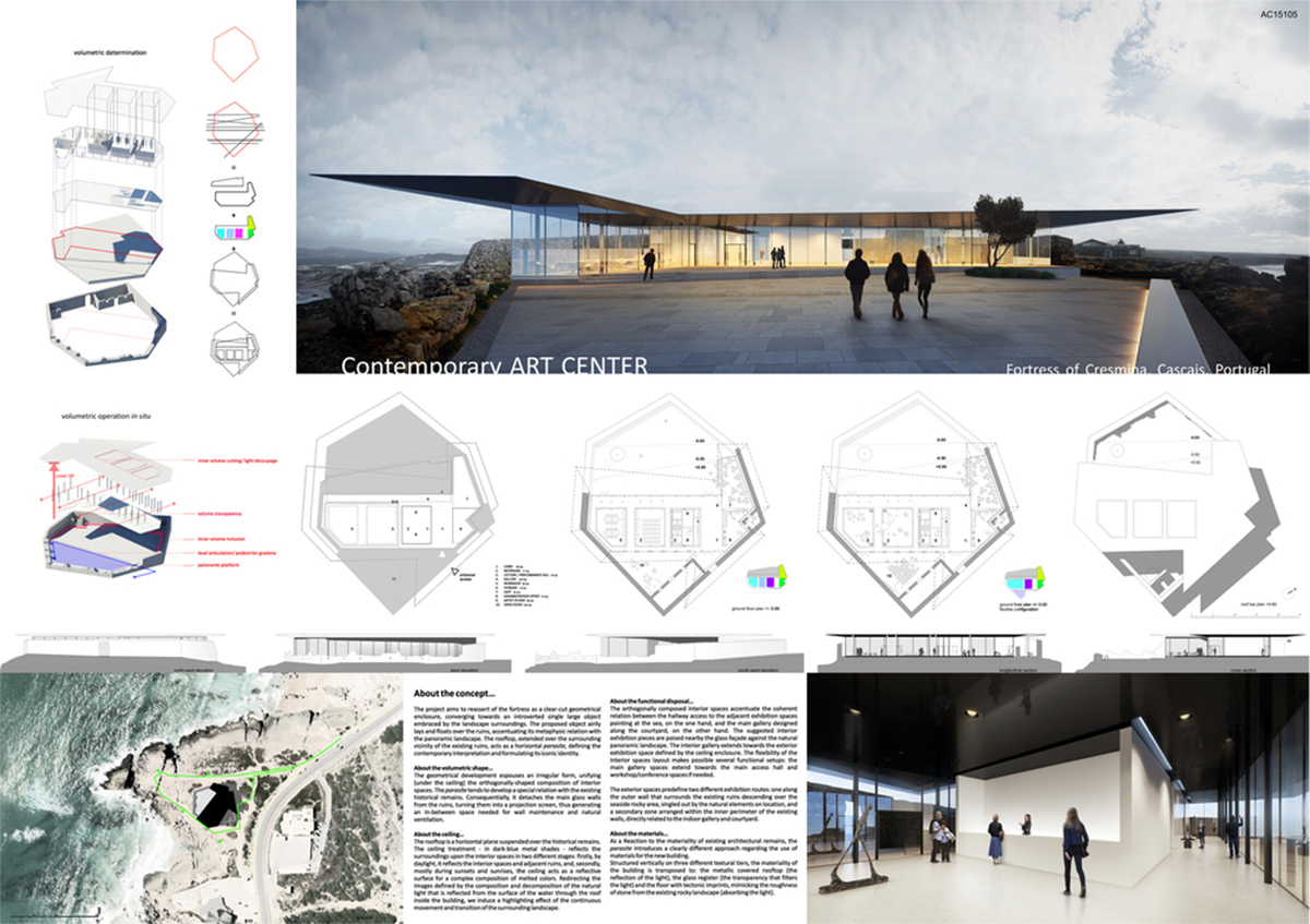 Site Art Center Fortress of Cresmina, Portugal Competition Winners Announced