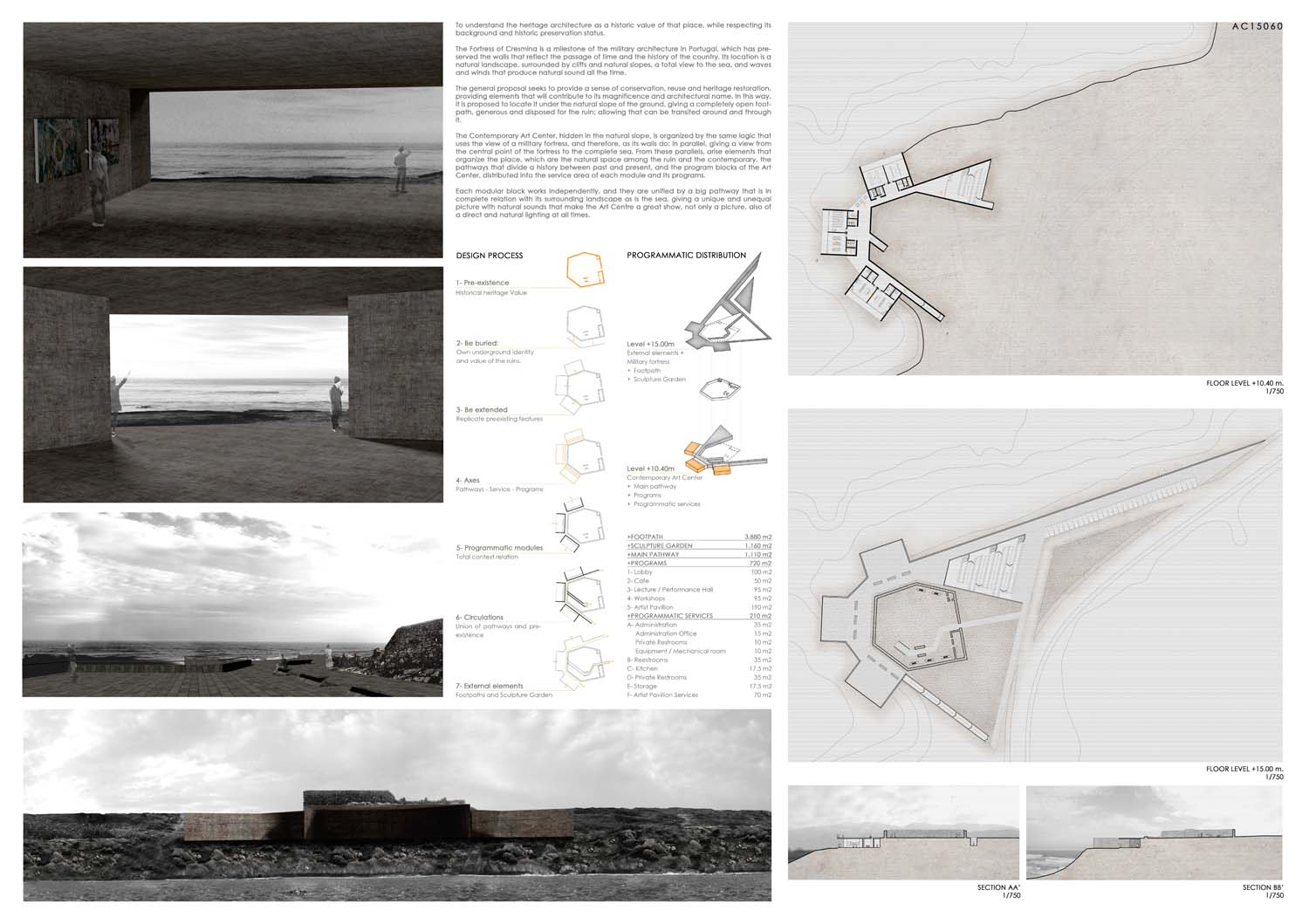 Site Art Center Fortress of Cresmina, Portugal Competition Winners Announced