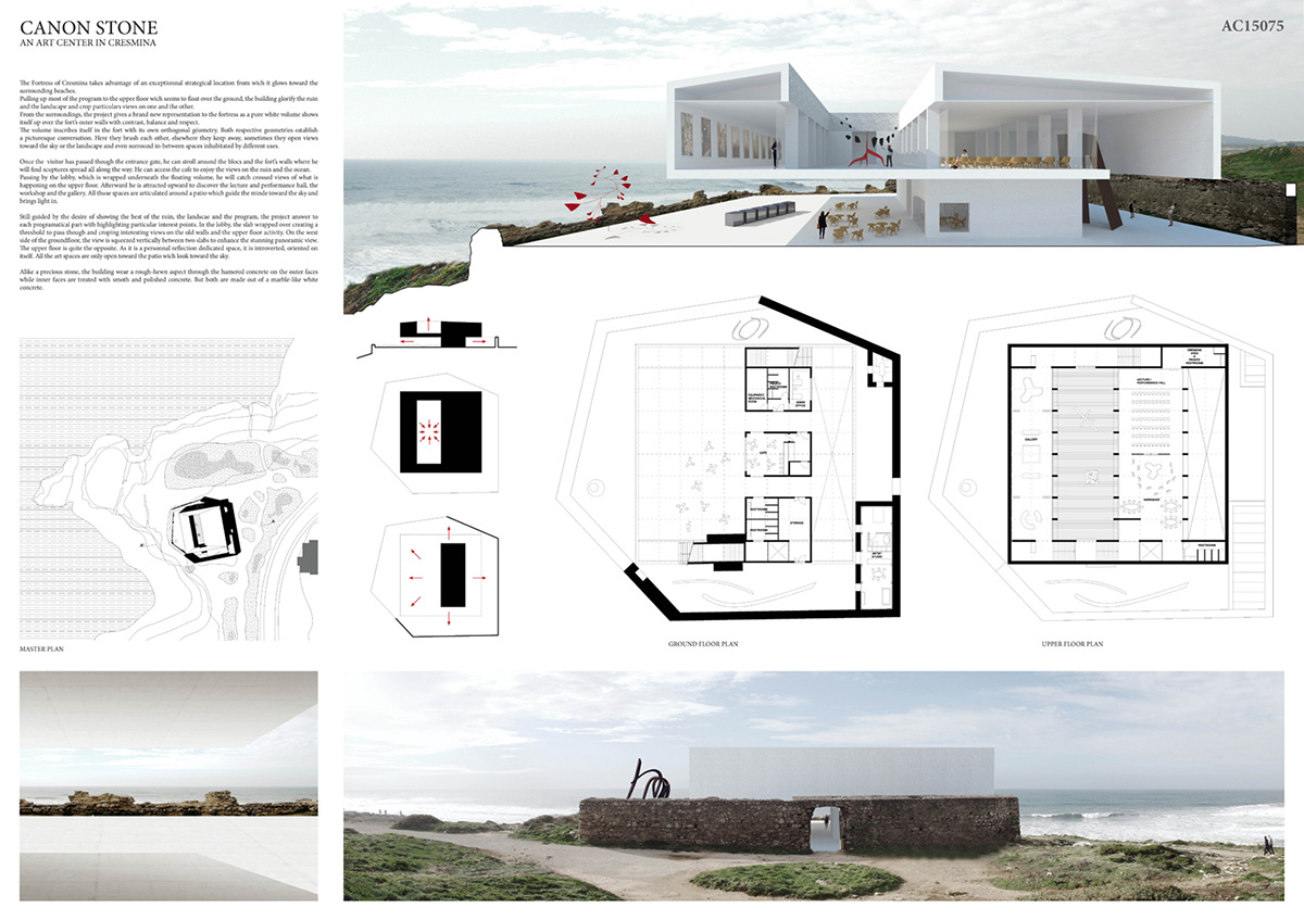 Site Art Center Fortress of Cresmina, Portugal Competition Winners Announced