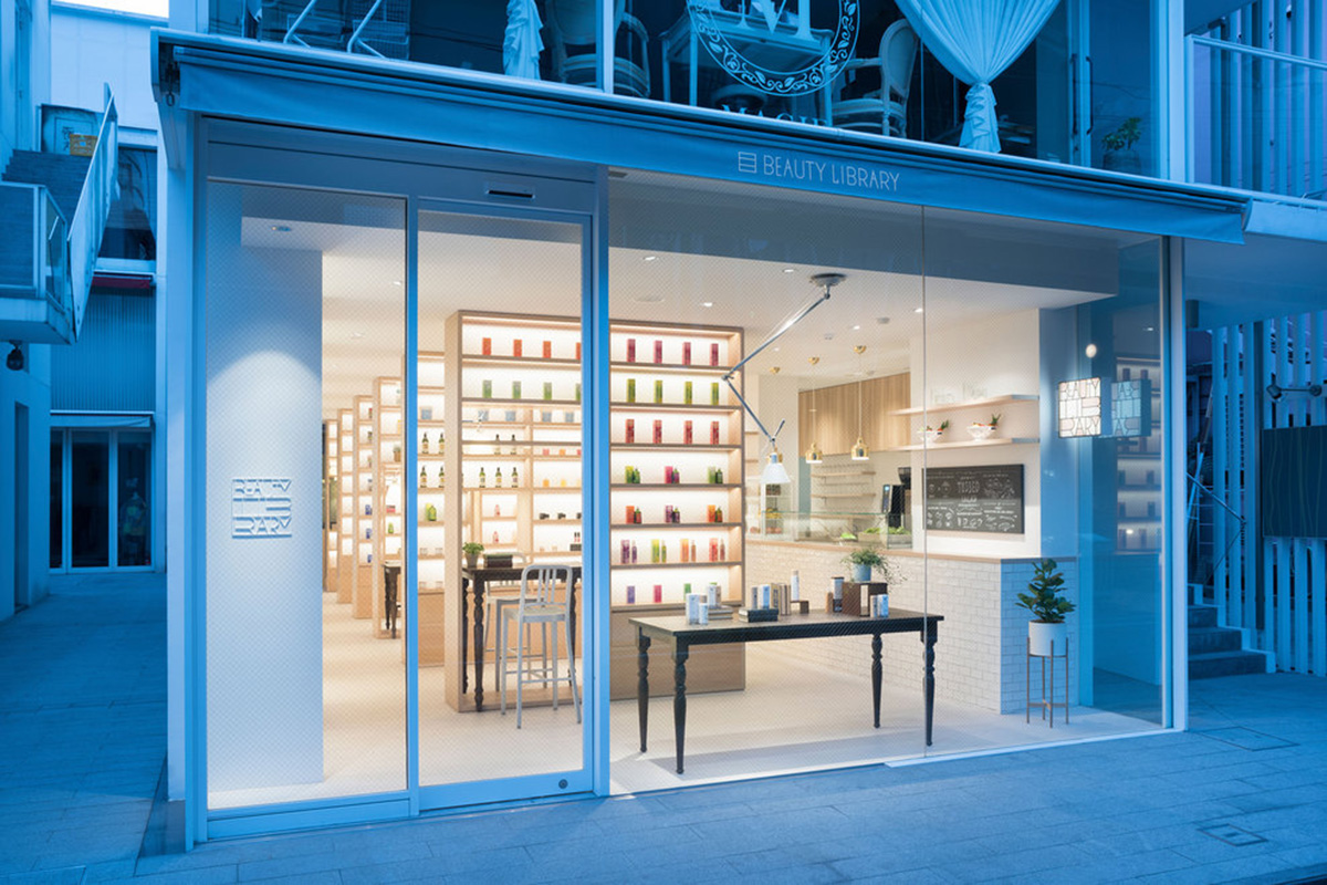 Nendo’s ’’Beauty Library’’ presents itself as a test object beyond the cosmetic features