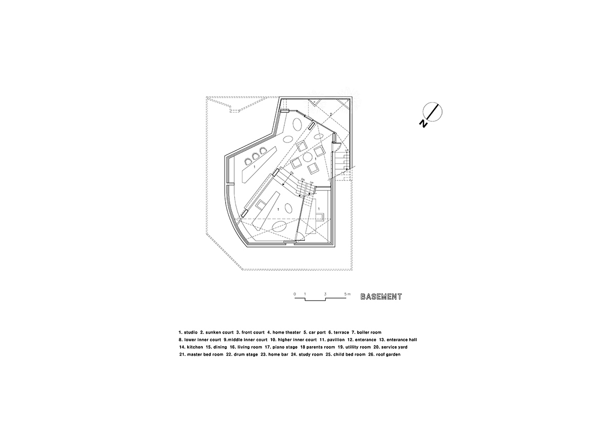 Kyeong Dok Jai is a fragmented complex that maximizes the program of the house