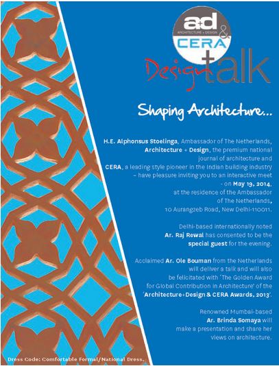 Award ceremony and lecture at the Dutch Royal Embassy in New Delhi