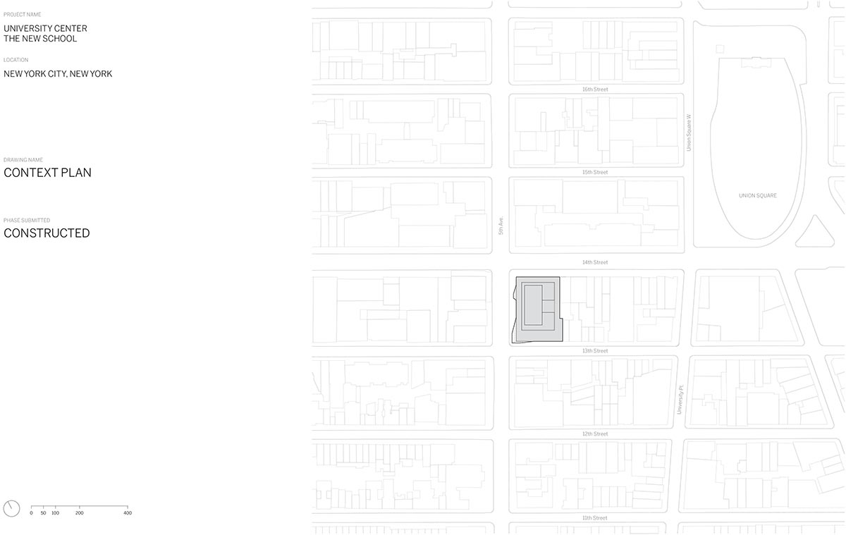 SOM&rsquo;s University Center in New York shows a very dramatic facade articulation with volumetric sizings