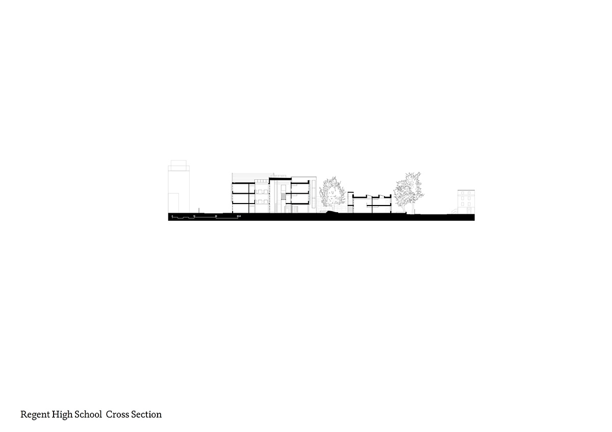 Walters & Cohen Architects transforms old community school into a contemporary High School in London