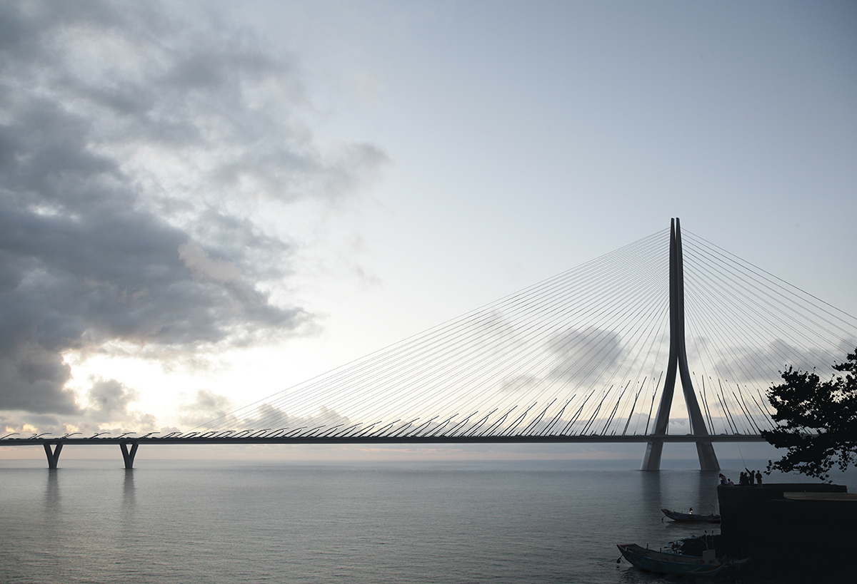 Zaha Hadid reveals new helical cable-stayed Danjiang Bridge in Taiwan