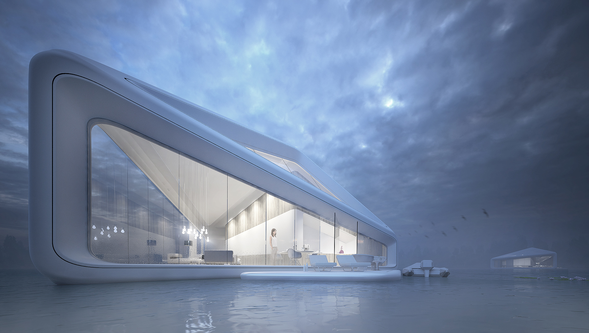 Goetz Schrader&rsquo;s design &rsquo;&rsquo;Nessy&rsquo;&rsquo; presents full transparency in the middle of the sea