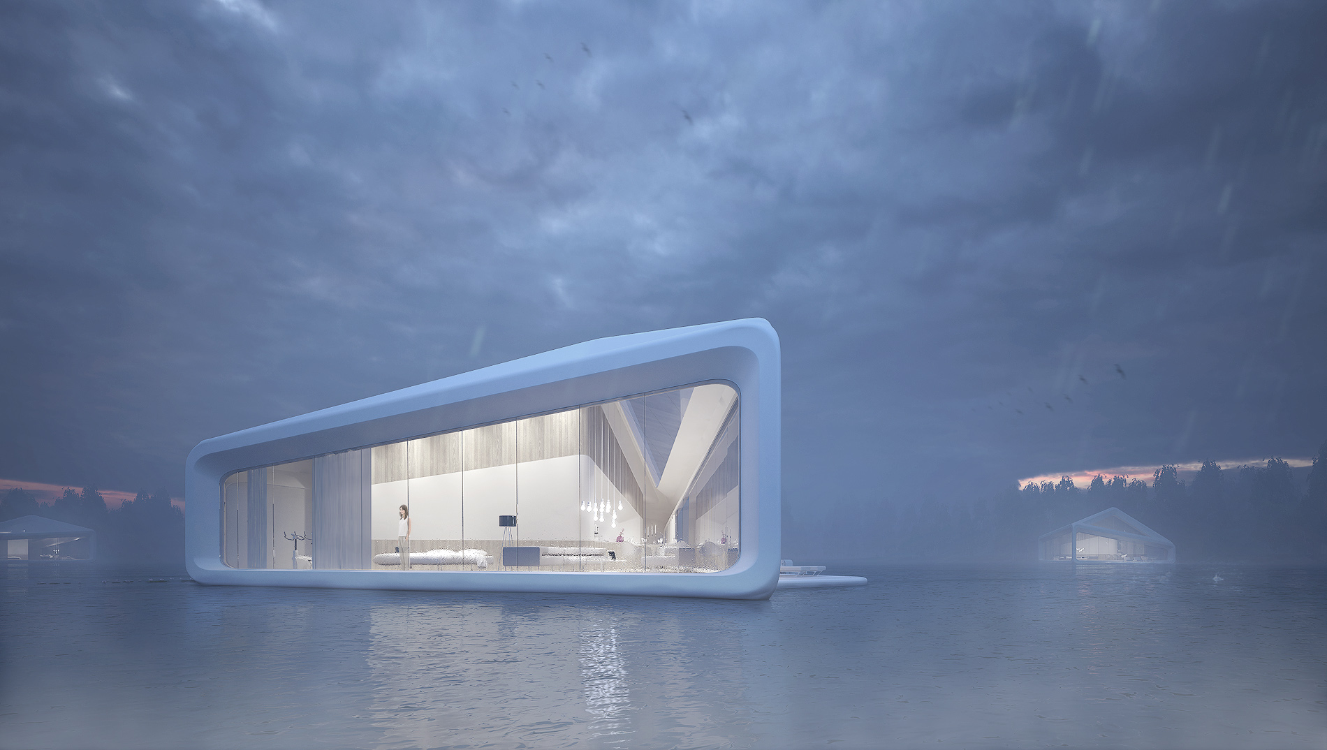 Goetz Schrader&rsquo;s design &rsquo;&rsquo;Nessy&rsquo;&rsquo; presents full transparency in the middle of the sea