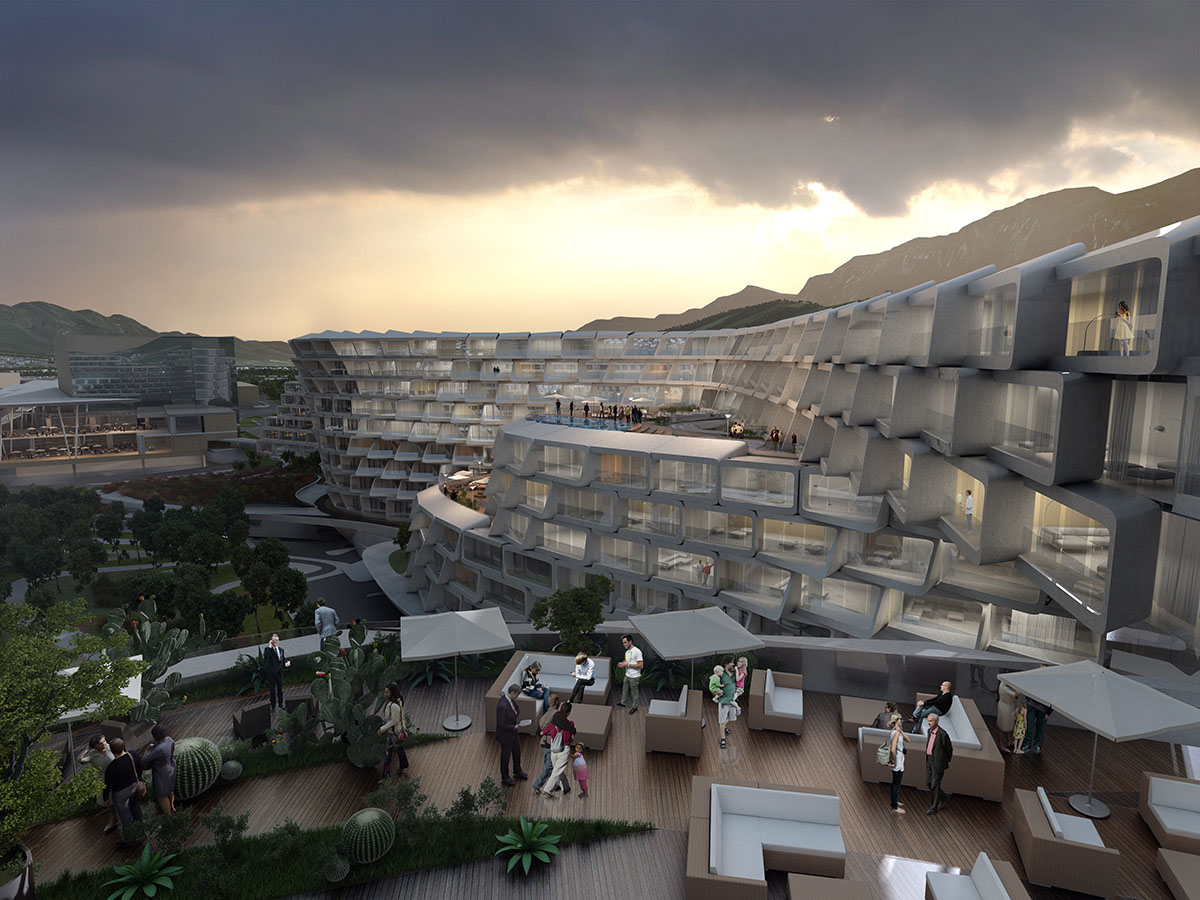 Zaha Hadid Architects revealed undulating new Esfera City Center,Monterrey, Mexico