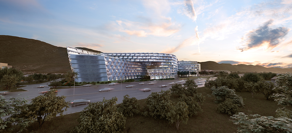 Zaha Hadid Architects revealed undulating new Esfera City Center,Monterrey, Mexico