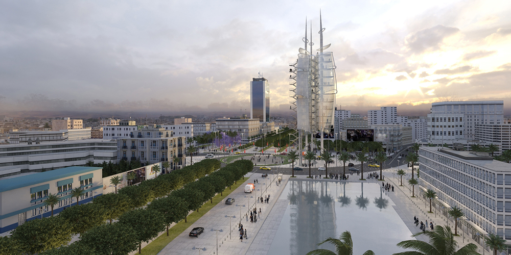Revolution Tower,World Social Center (WSC),Tunis,Tunisia
