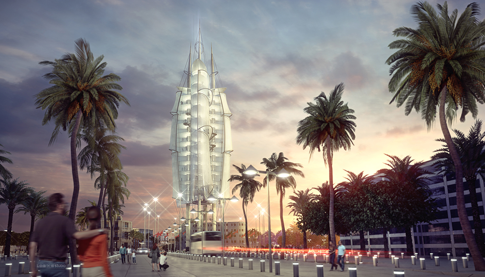 Revolution Tower,World Social Center (WSC),Tunis,Tunisia