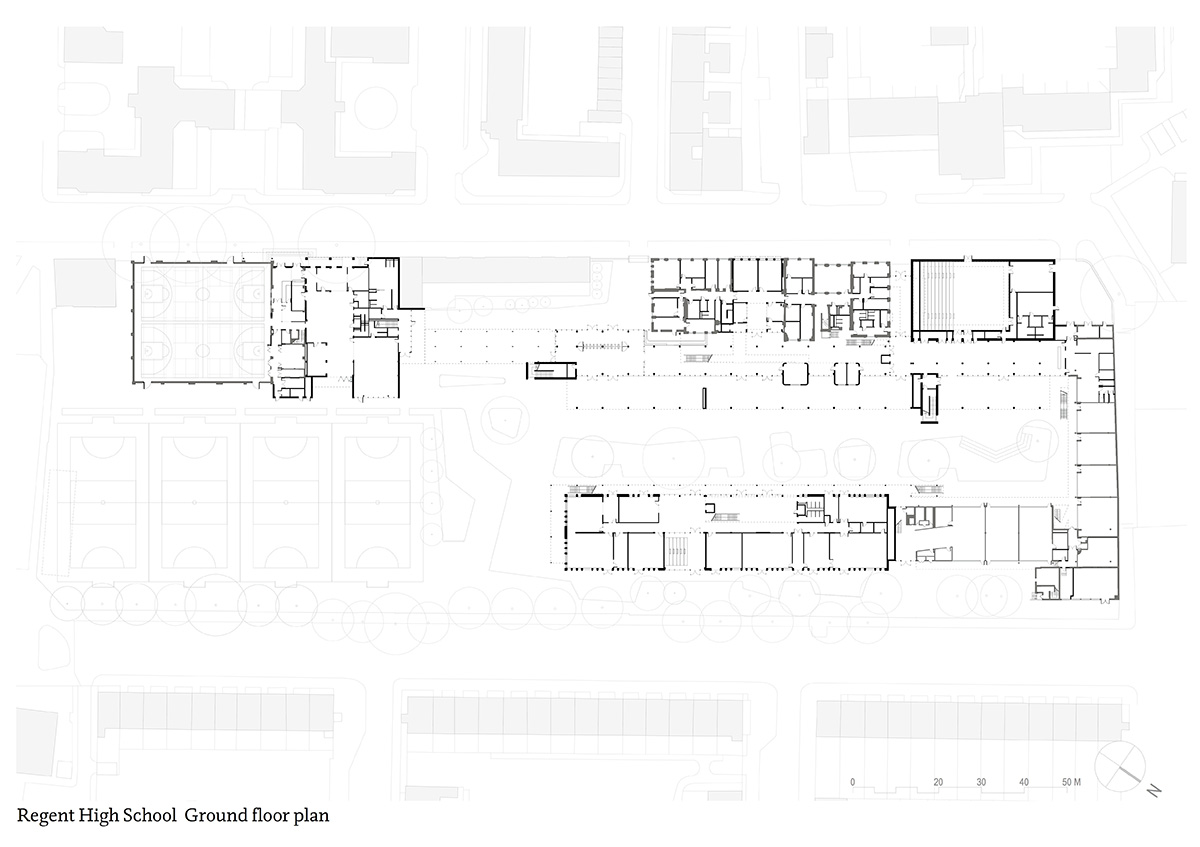 Walters & Cohen Architects transforms old community school into a contemporary High School in London