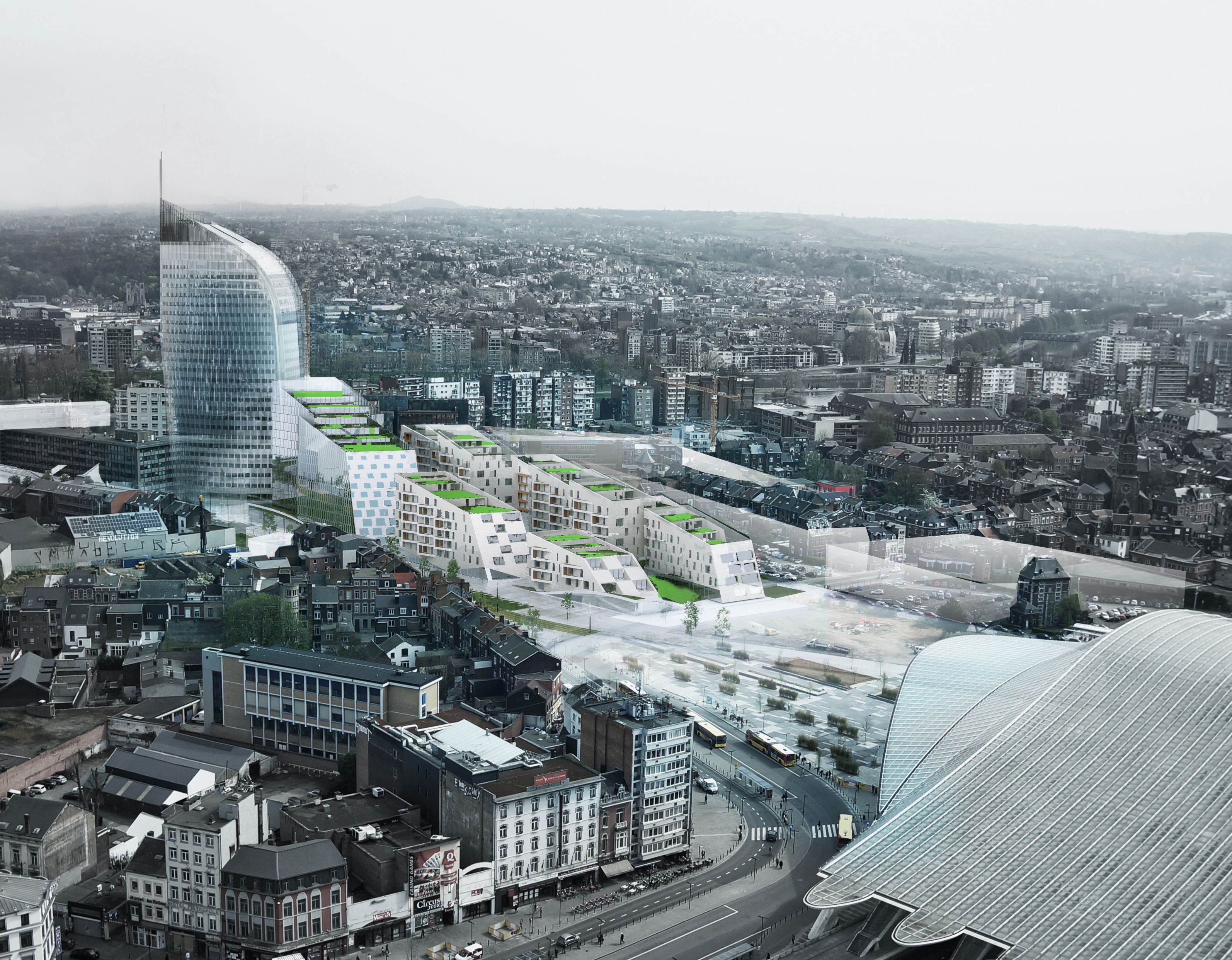 A2M, Bureau Greish, Jaspers & Eyers win competition for the city of Liège: ’’Paradis Express’’