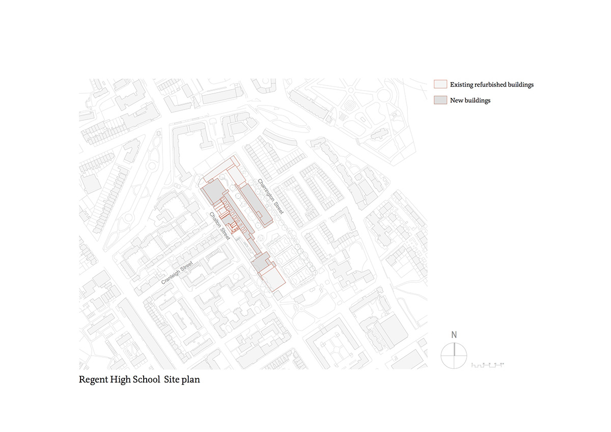 Walters & Cohen Architects transforms old community school into a contemporary High School in London
