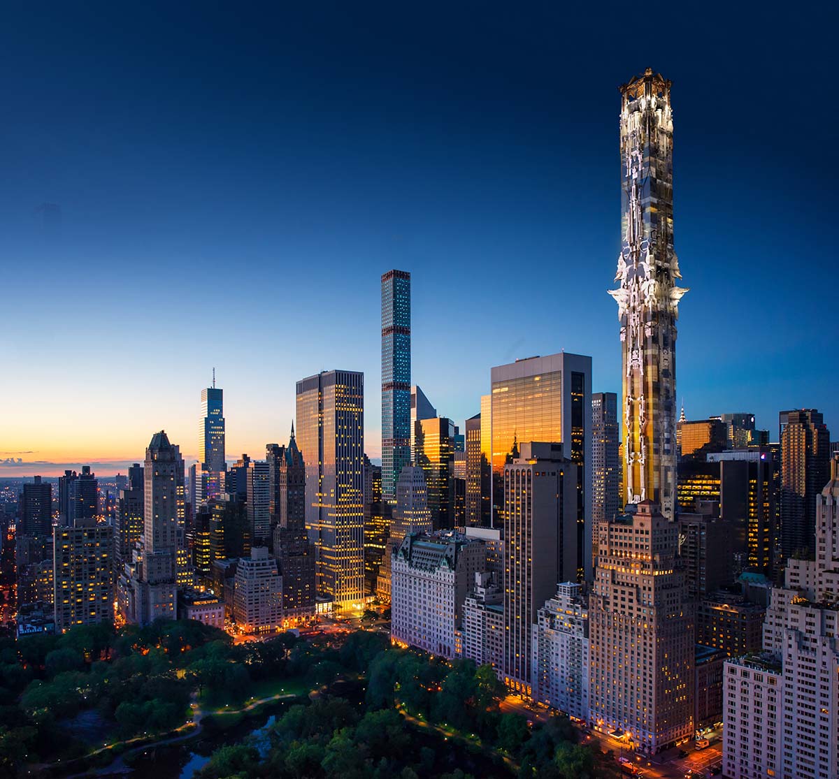 アメリカンスティールサイン「New York Landmarks」 PS-467