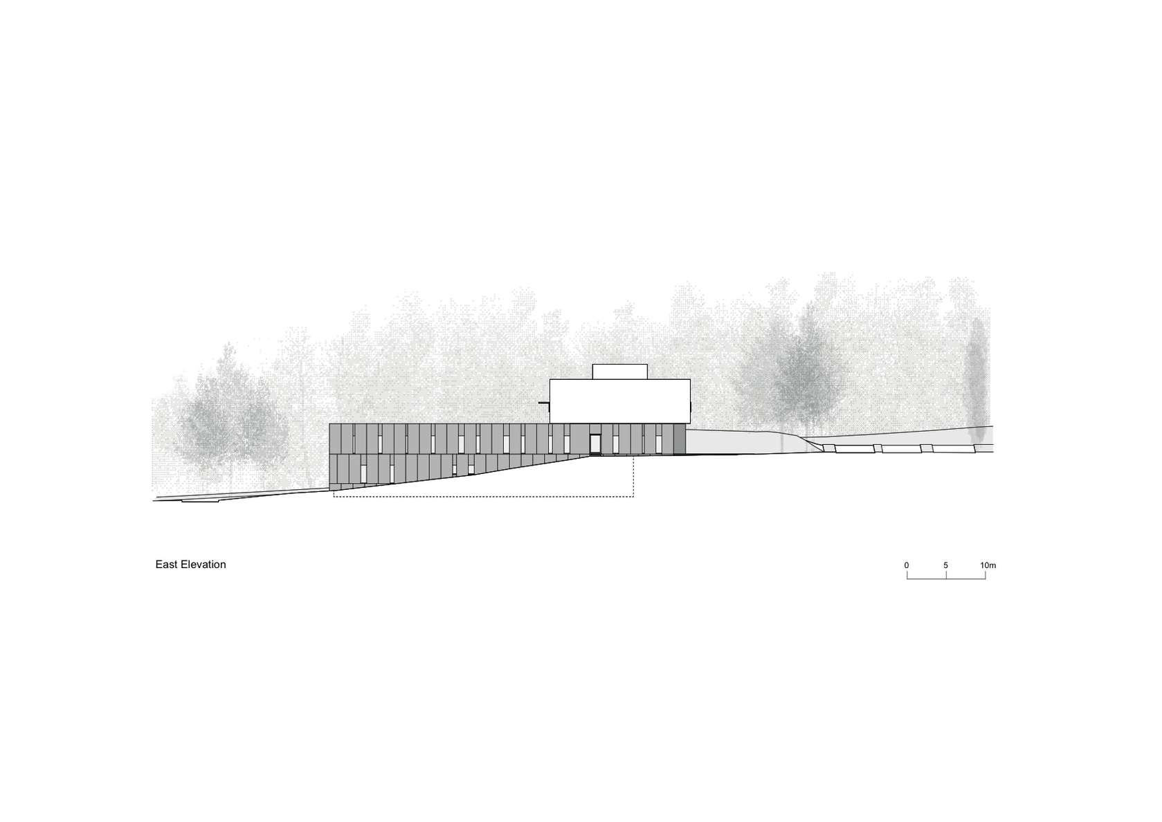 The new Melgaço Sports School is a pure and calm modernist building integrating with landscape