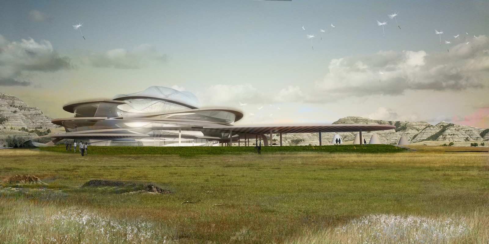 Coop Himmelb(l)au designed The 5th World, Russell Means Library in Porcupine, South Dakota, USA