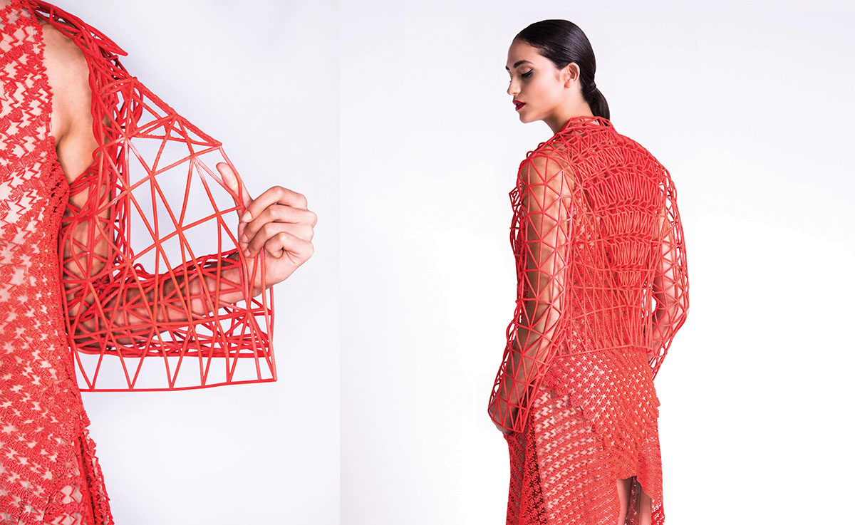Danit Peleg created these strange clothes by using 3D-Printer