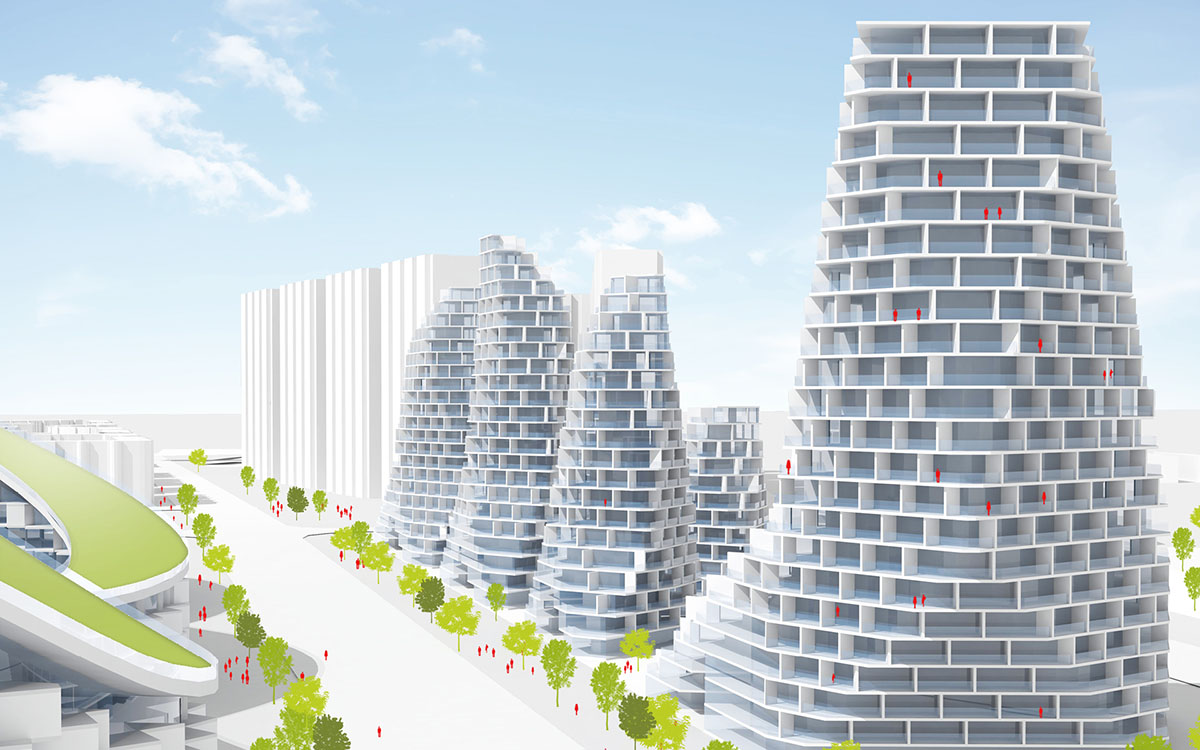 JDS Architects’ Istanbul Summits creates series of volumes integrating nature and living complexes